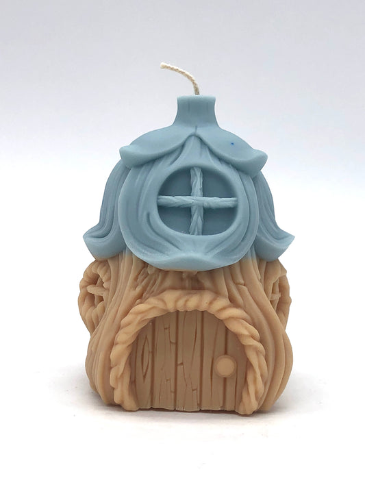 Home Dekor Kerze GESCHENK I FEENHAUS Märchenzauber blau