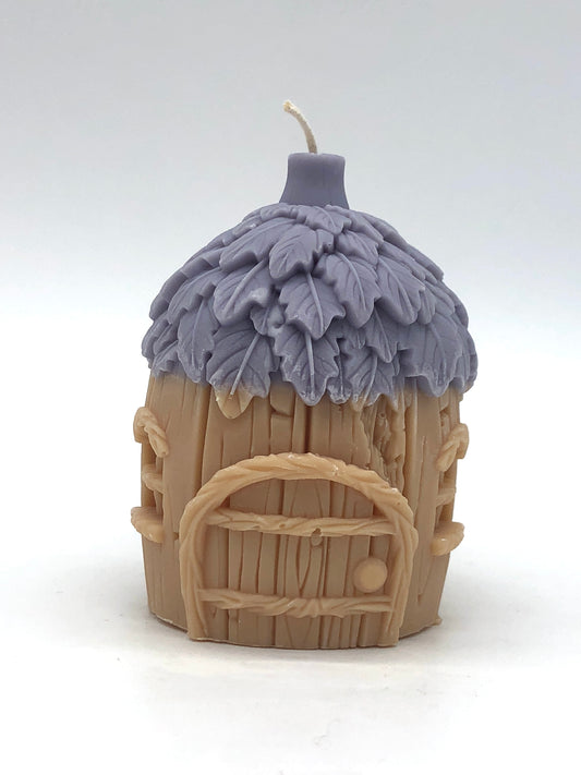Home Dekor Kerze GESCHENK I FEENHAUS Blätter lila