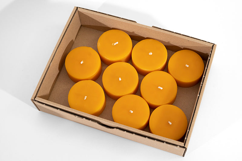 Maxi Teelichter aus Bienenwachs I 36 Stück