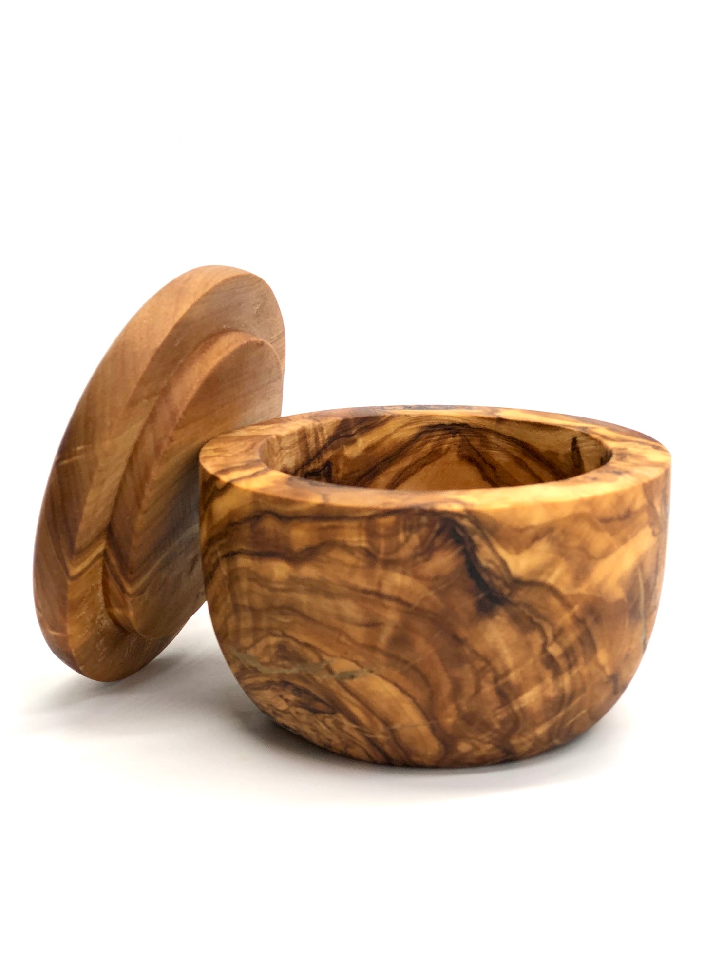 DUFTDOSE aus OLIVENHOLZ mit DECKEL